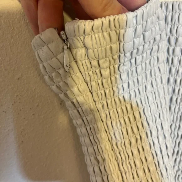 Proenza Schouler Dress - Women’s 4 White - Pleats Midi Faux Leather - Picture 11 of 11